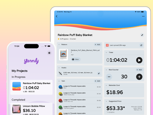 Screenshot of Yarnly on iPhone & iPad